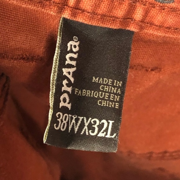 Prana Tuscan Henna Orange Slim Fit Pant 38 X 32 - Picture 6 of 6
